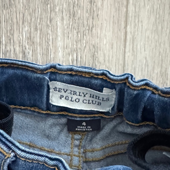 EUC Beverly Hills Polo Club Boys Blue Jeans Size 4 w/Adjustable Waist - Picture 4 of 8